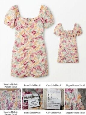 ae floral flutter sleeve smocked midi dress AE Flutter Sleeve Tie-Front Midi Dress | brown